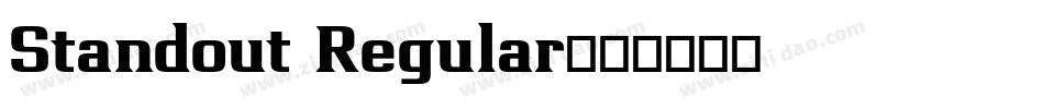 Standout Regular字体转换